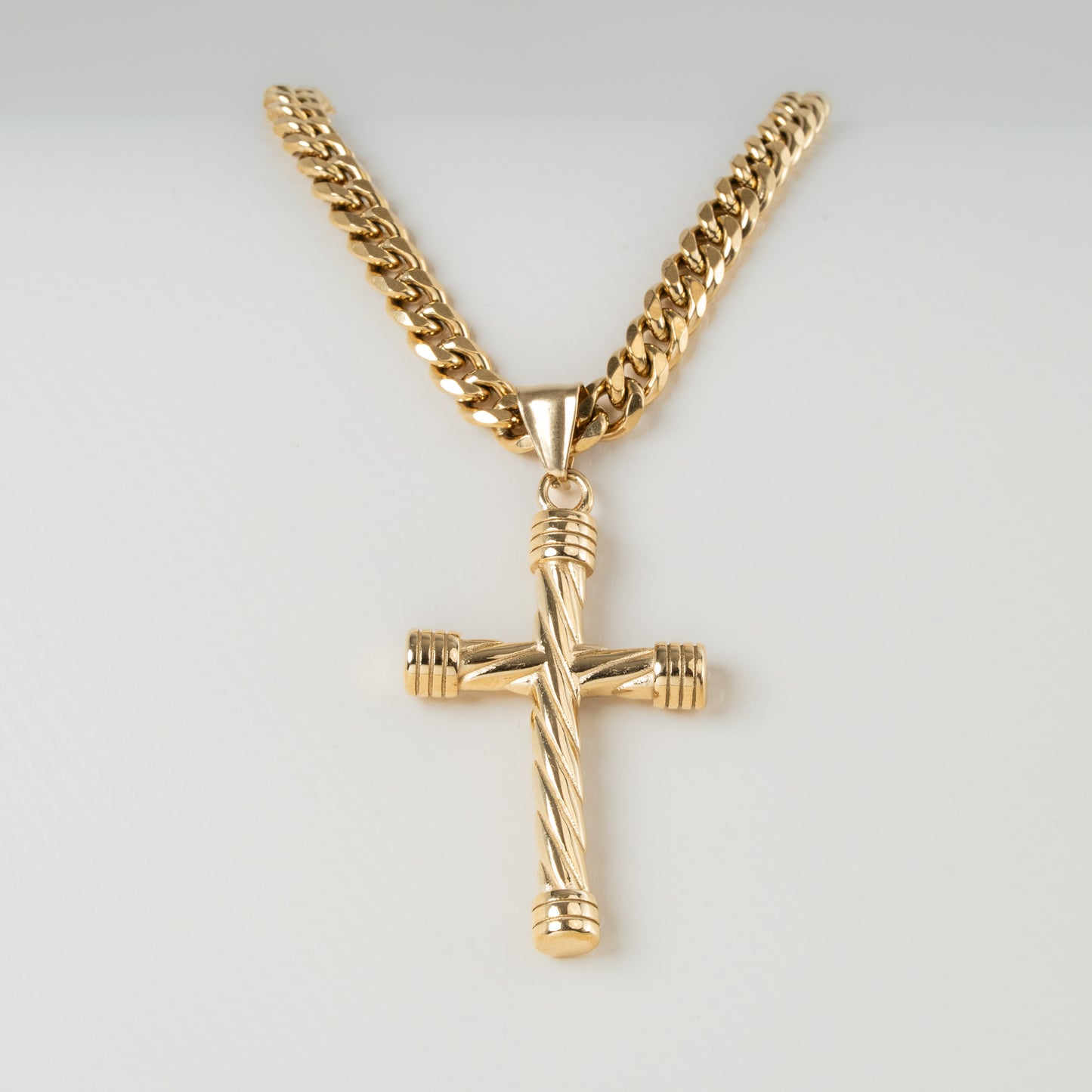 Combo Cadena Cubana + Dije Cruz Lazo GRATIS