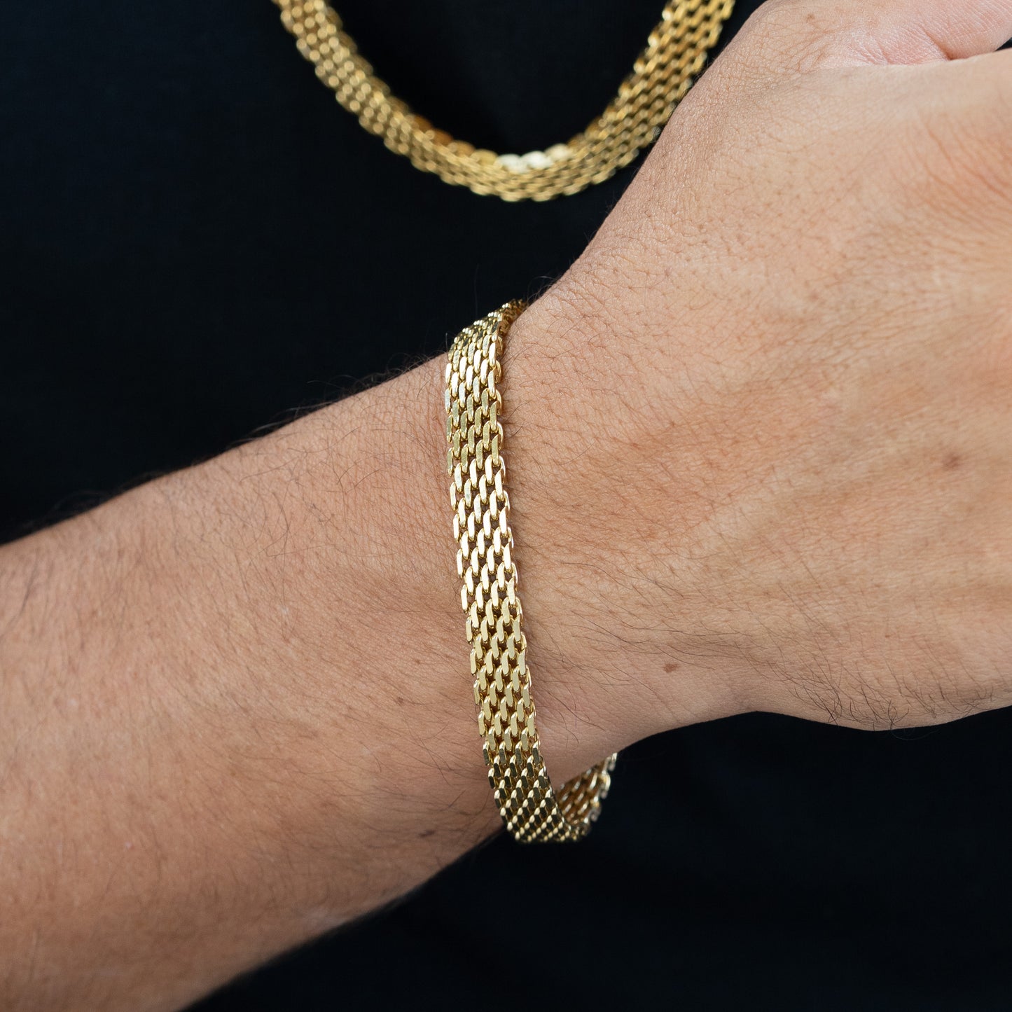 Combo Cadena y Pulsera Chinesca + Dije Cruz Grabada GRATIS