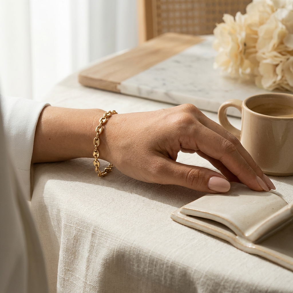 Pulsera Grano de Café Mujer 5mm